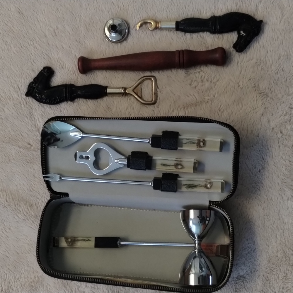 Vintage Mother of Pearl Bar Accessories